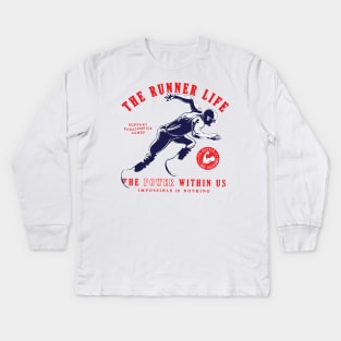 The Runner Life - The Power Within Us Kids Long Sleeve T-Shirt